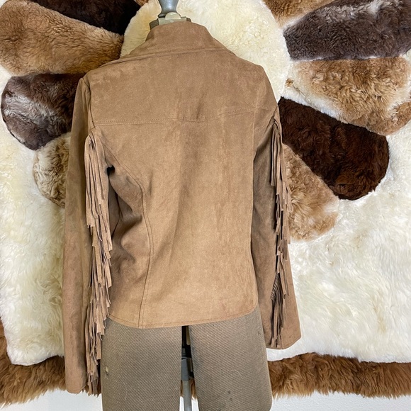 Faux sued fringe western jacket - Picture 3 of 4